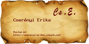 Cserényi Erika névjegykártya