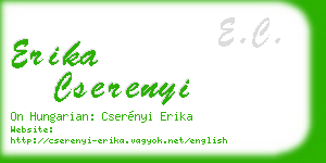 erika cserenyi business card